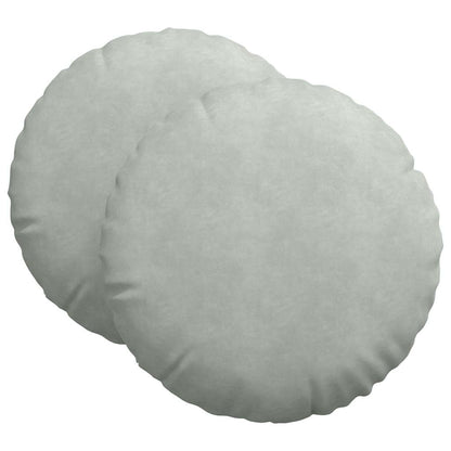 Cuscini per Seduta 2 pcs Grigio chiaro Ã˜ 40 x 13 cm Velluto