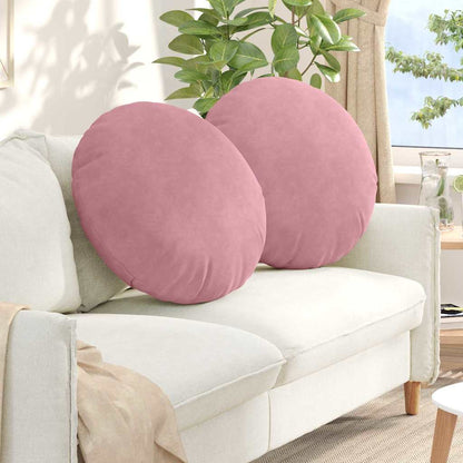 Cuscini per Seduta 2 pcs Rosa Ã˜ 40 x 13 cm Velluto