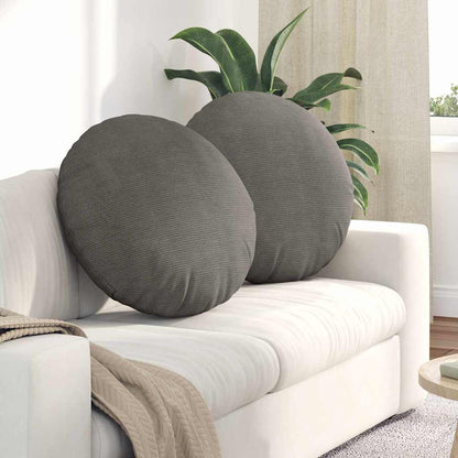 Cuscini per Seduta 2 pcs Grigio chiaro Ã˜ 60 cm Tessuto in Cords