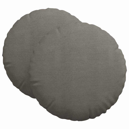 Cuscini per Seduta 2 pcs Grigio chiaro Ã˜ 60 cm Tessuto in Cords