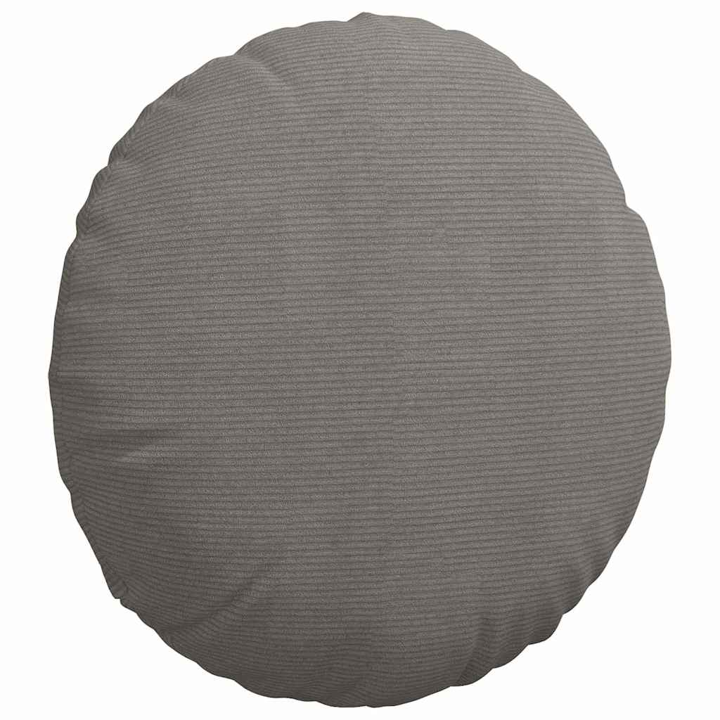 Cuscini per Seduta 2 pcs Grigio chiaro Ã˜ 60 cm Tessuto in Cords