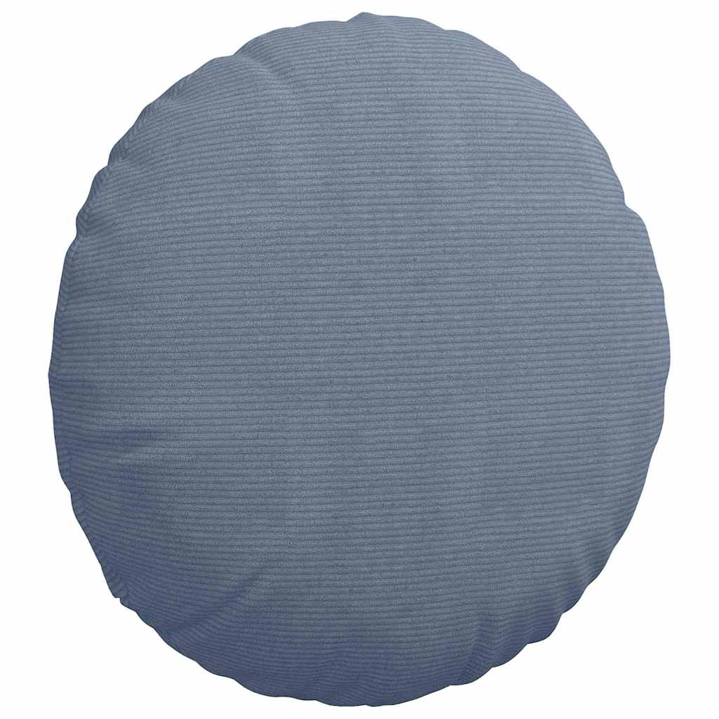 Cuscini per Seduta 2 pcs Blu Ã˜ 60 cm Tessuto in Cords