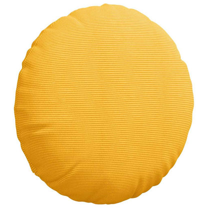 Cuscini per Seduta 2 pcs Giallo Chiaro Ã˜ 60 cm Tessuto in Cords