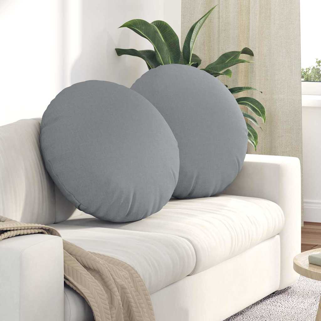 Cuscini per Seduta 2 pcs Grigio chiaro Ã˜80 x 29 cm Tessuto