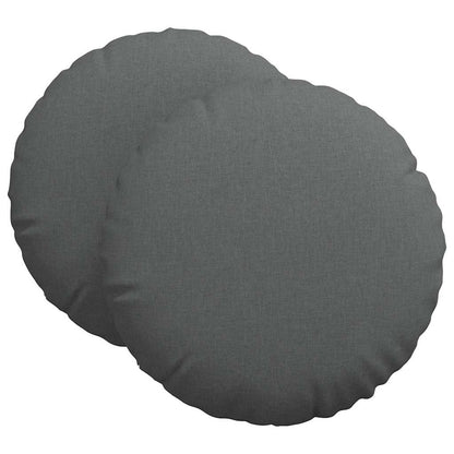 Cuscini per Seduta 2 pcs Grigio scuro Ã˜80 x 29 cm Tessuto