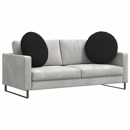 Cuscini per Seduta 2 pcs Nero Ã˜80 x 29 cm Tessuto