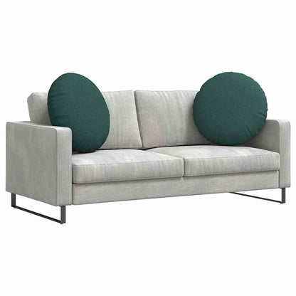 Cuscini per Seduta 2 pcs Verde Scuro Ã˜80 x 29 cm Tessuto