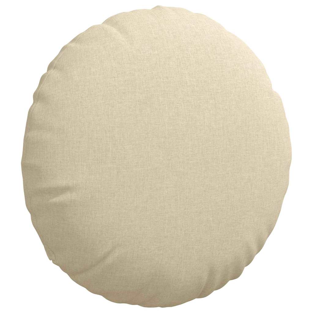Cuscini per Seduta 2 pcs Crema Ã˜80 x 29 cm Tessuto