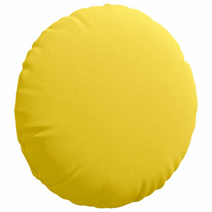 Cuscini per Seduta 2 pcs Giallo Chiaro Ã˜80 x 29 cm Tessuto