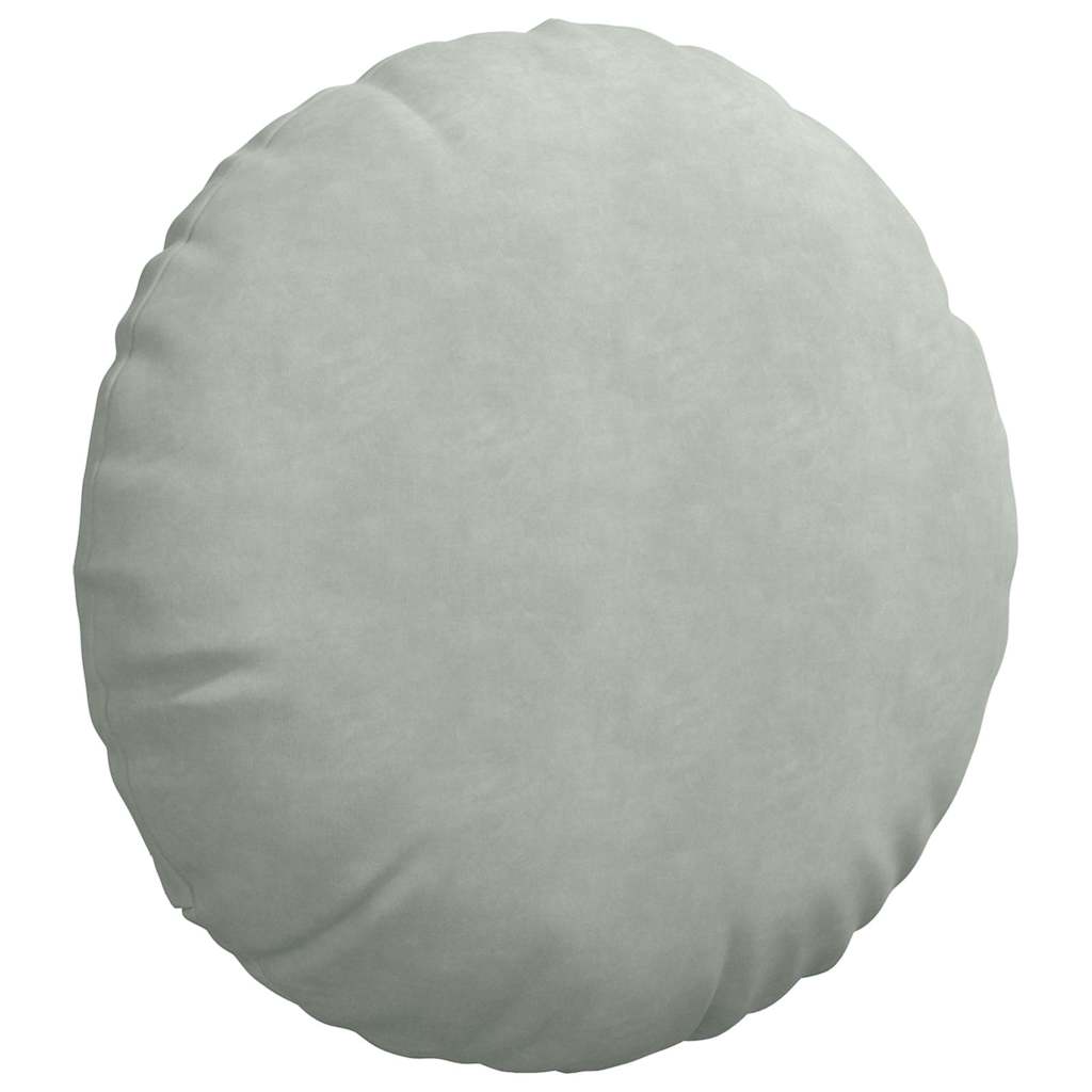 Cuscini per Seduta 2 pcs Grigio chiaro Ã˜ 40 x 13 cm Velluto