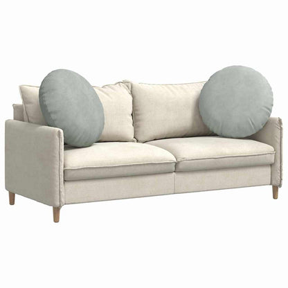 Cuscini per Seduta 2 pcs Grigio chiaro Ã˜ 40 x 13 cm Velluto