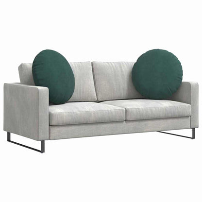 Cuscini per Seduta 2 pcs Verde Scuro Ã˜ 80 x 29 cm Velluto