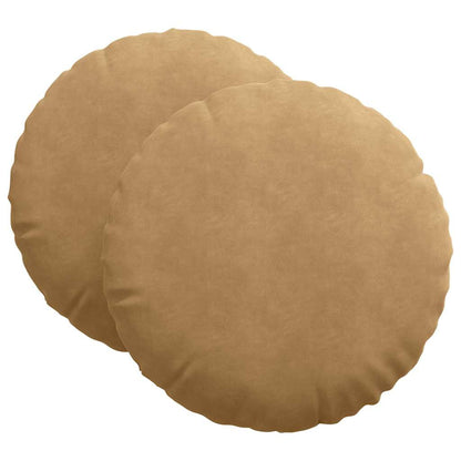 Cuscini per Seduta 2 pcs Marrone Ã˜ 80 x 29 cm Velluto