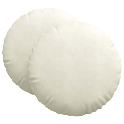 Cuscini per Seduta 2 pcs Crema Ã˜ 80 x 29 cm Velluto