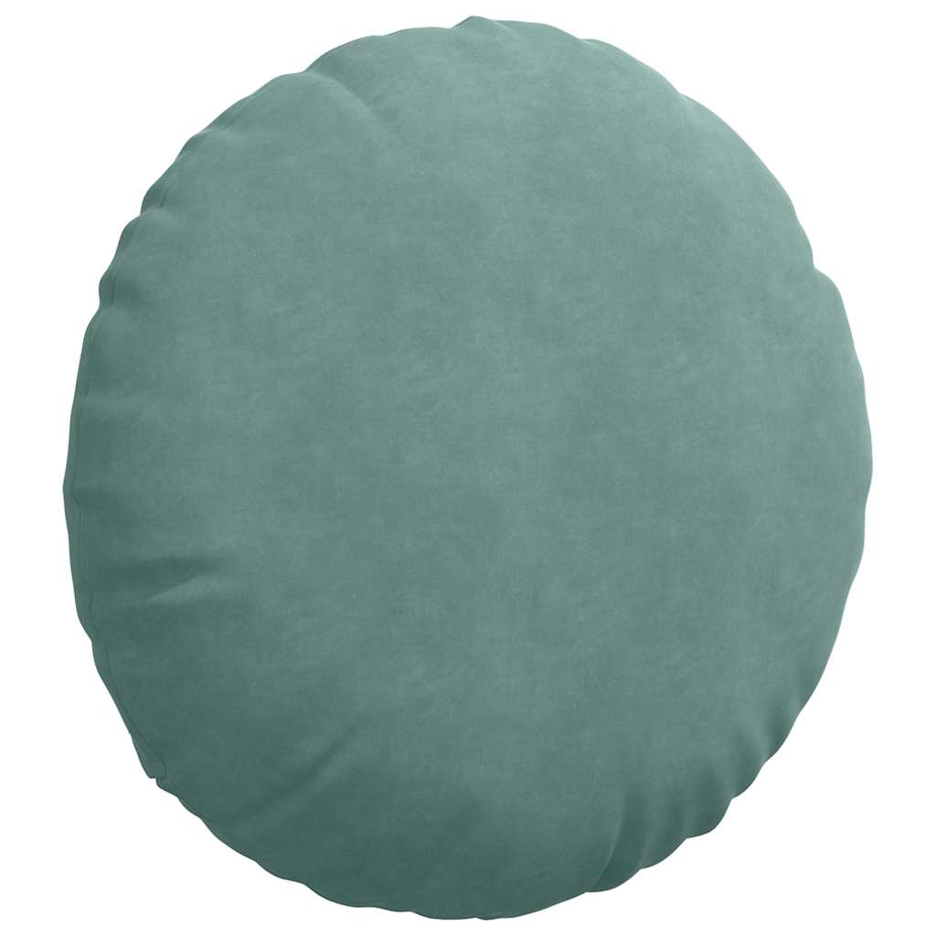 Cuscini per Seduta 2 pcs Verde Mare Ã˜ 40 x 13 cm Velluto