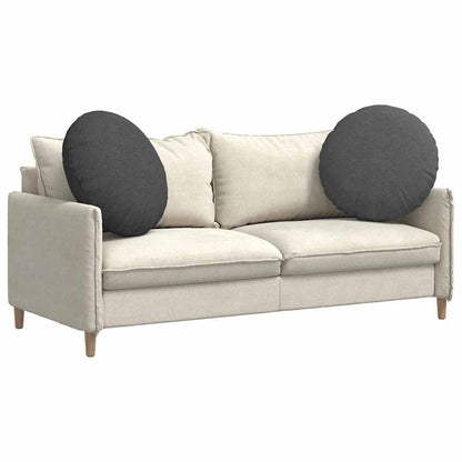 Cuscini per Seduta 2 pcs Grigio scuro Ã˜ 80 cm Tessuto in Cords