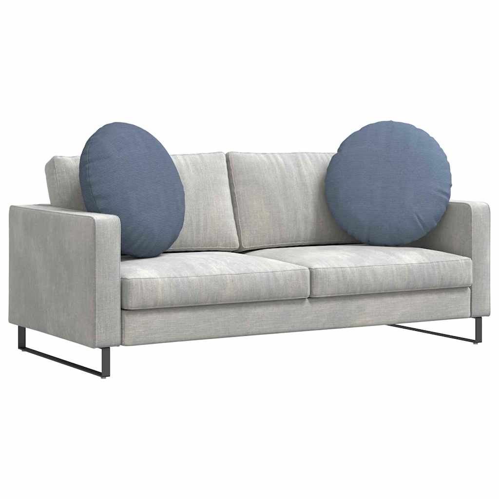 Cuscini per Seduta 2 pcs Blu Ã˜ 80 cm Tessuto in Cords