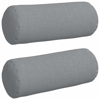 Cuscini a rullo 2 pcs Grigio chiaro Ã˜ 15 x 40 cm Tessuto