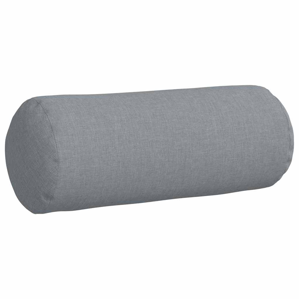 Cuscini a rullo 2 pcs Grigio chiaro Ã˜ 15 x 40 cm Tessuto
