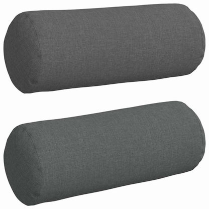 Cuscini a rullo 2 pcs Grigio scuro Ã˜ 15 x 40 cm Tessuto