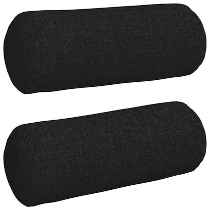 Cuscini a rullo 2 pcs Nero Ã˜ 15 x 40 cm Tessuto
