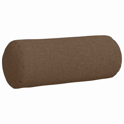 Cuscini a rullo 2 pcs Marrone Ã˜ 15 x 40 cm Tessuto