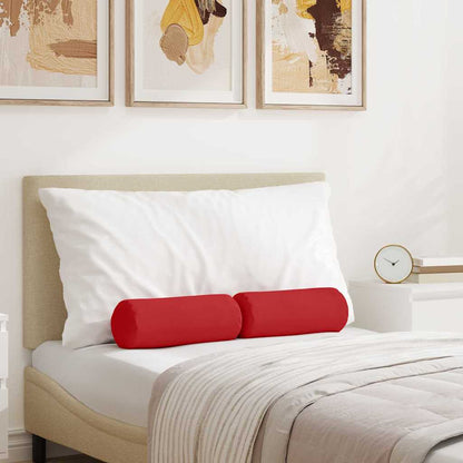 Cuscini a rullo 2 pcs Rosso Ã˜ 15 x 40 cm Tessuto