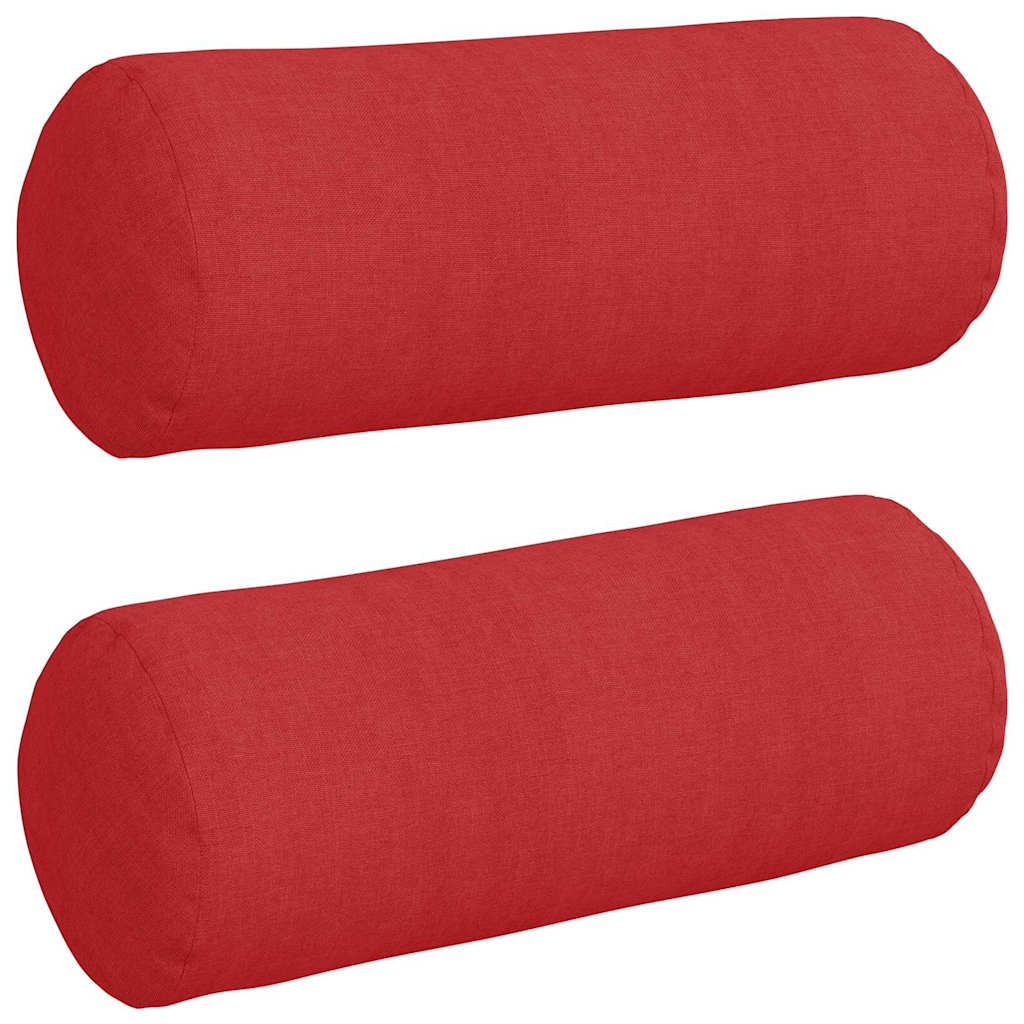 Cuscini a rullo 2 pcs Rosso Ã˜ 15 x 40 cm Tessuto