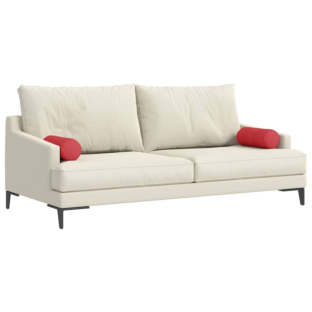 Cuscini a rullo 2 pcs Rosso Ã˜ 15 x 40 cm Tessuto