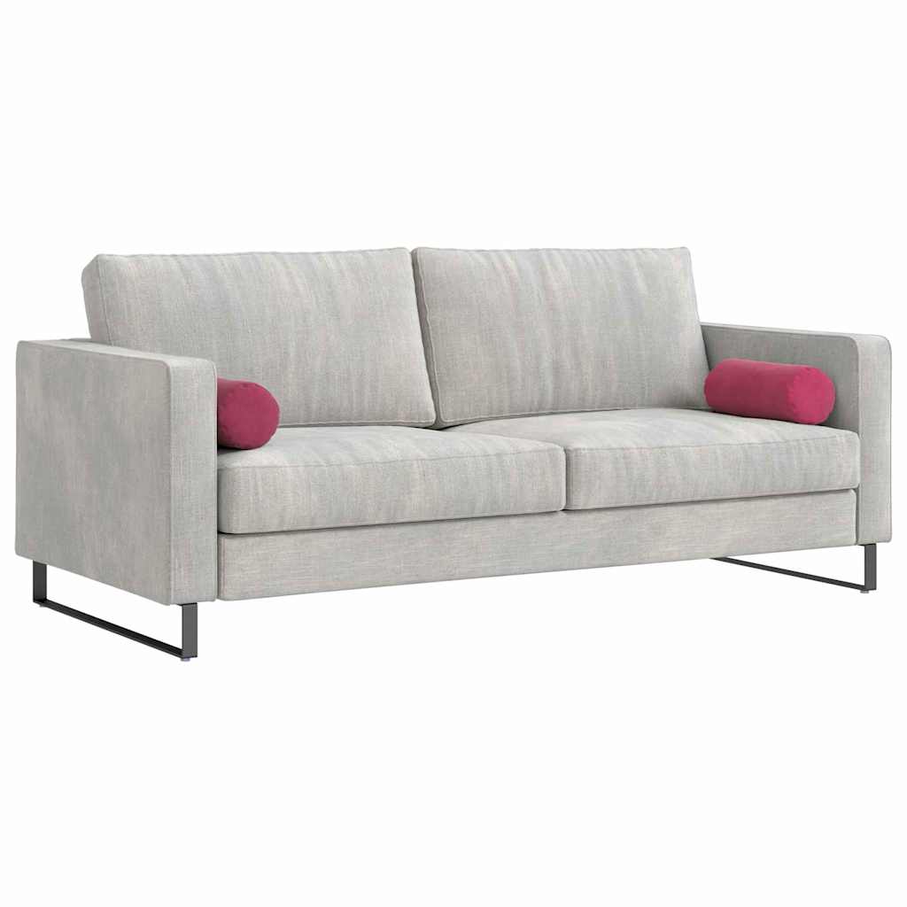 Cuscini a rullo 2 pcs Rosso Vino Ã˜ 15 x 40 cm Tessuto in Cords
