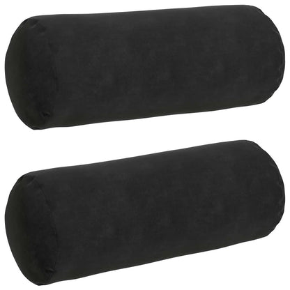 Cuscini a rullo 2 pcs Nero Ã˜ 15 x 40 cm Tessuto in Cords