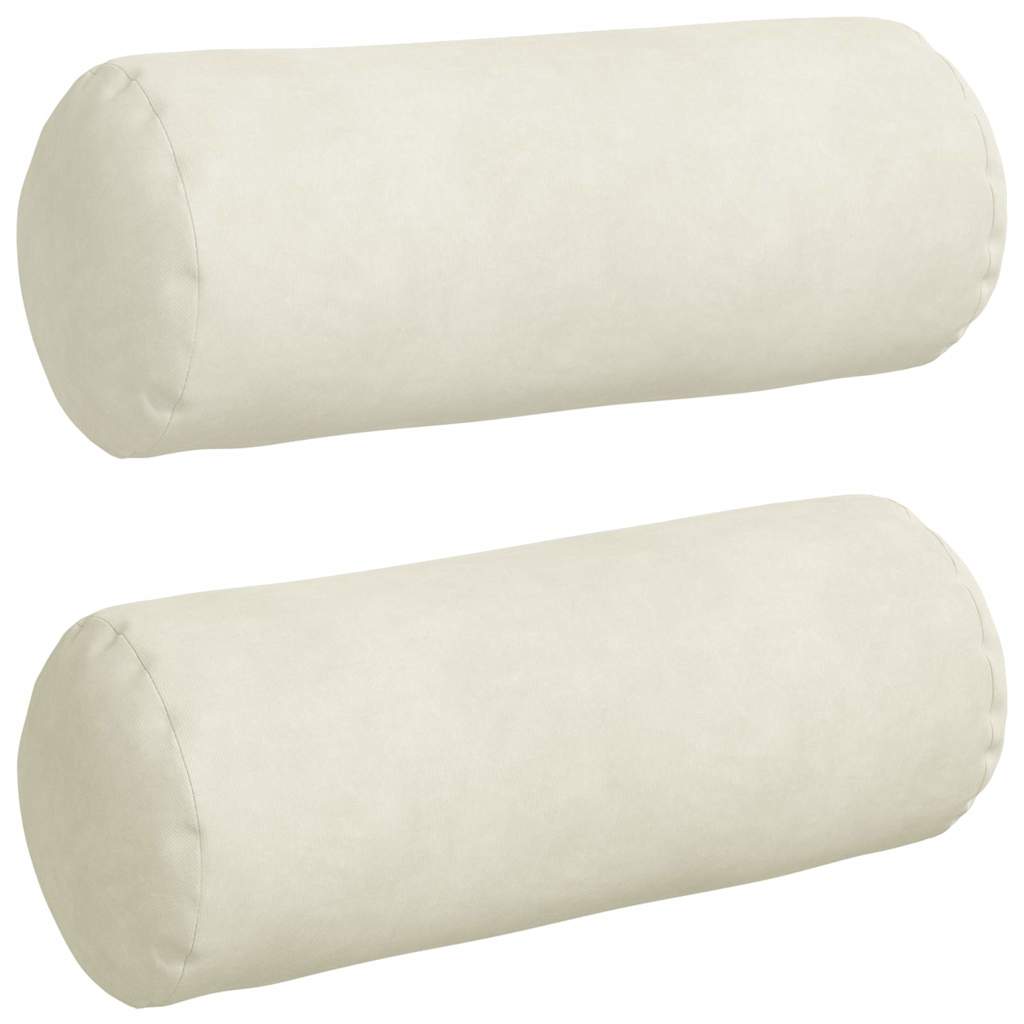 Cuscini a rullo 2 pcs Crema Ã˜ 15 x 40 cm Tessuto in Cords