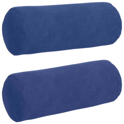 Cuscini a rullo 2 pcs Blu Polizia Ã˜ 15 x 40 cm Tessuto in Cords
