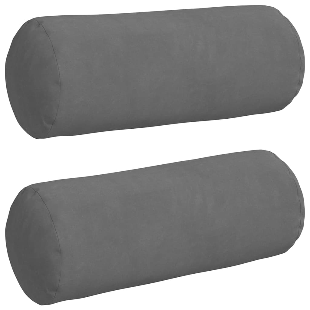 Cuscini a rullo 2 pcs Grigio scuro Ã˜ 15 x 40 cm