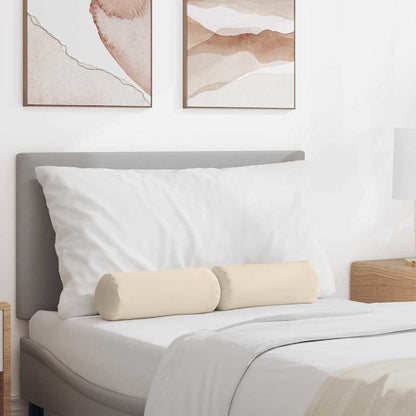 Cuscini a rullo 2 pcs Beige Ã˜ 15 x 40 cm Tessuto in Microfibra