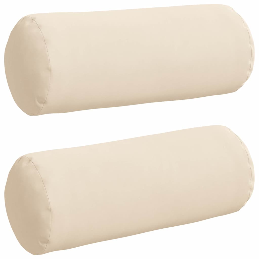 Cuscini a rullo 2 pcs Beige Ã˜ 15 x 40 cm Tessuto in Microfibra