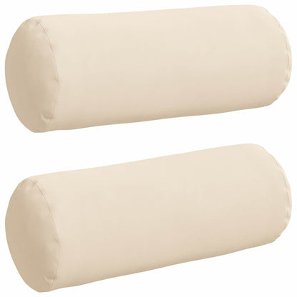 Cuscini a rullo 2 pcs Beige Ã˜ 15 x 40 cm Tessuto in Microfibra