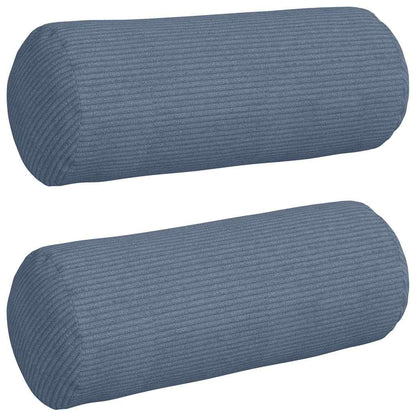 Cuscini a rullo 2 pcs Blu Ã˜ 15 x 40 cm Tessuto in Cords