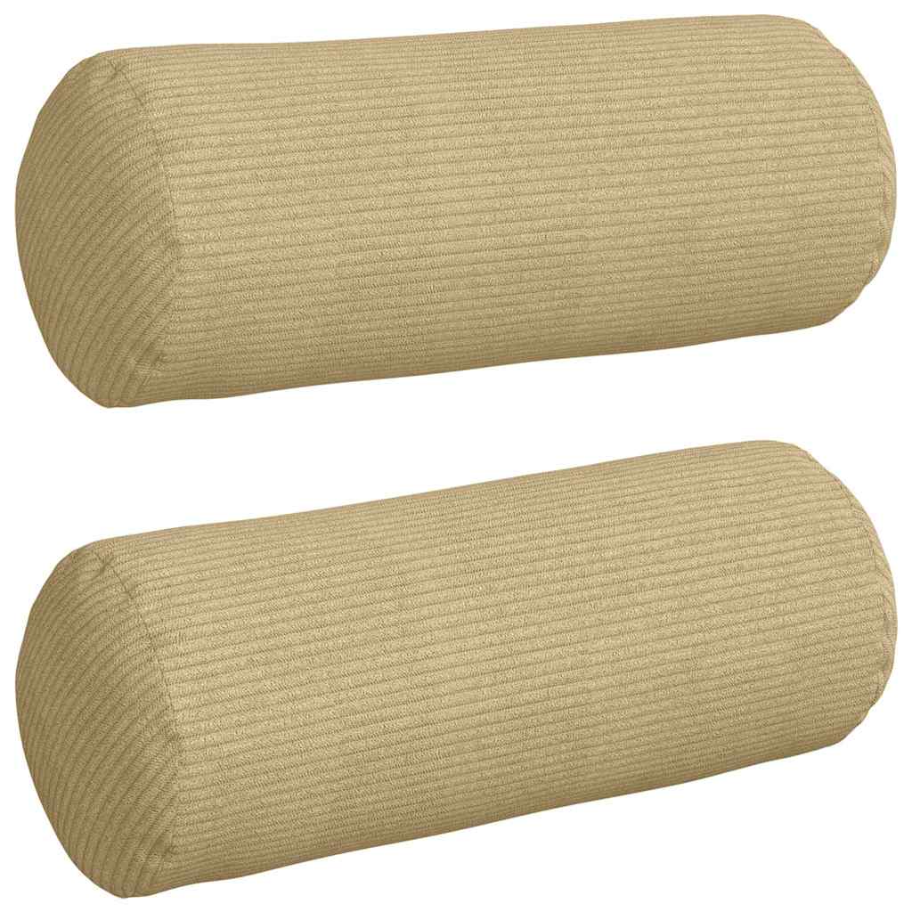 Cuscini a rullo 2 pcs Grigio Verde Ã˜ 15 x 40 cm