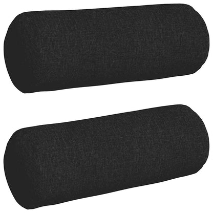 Cuscini a rullo 2 pcs Nero Ã˜ 25 x 70 cm Tessuto