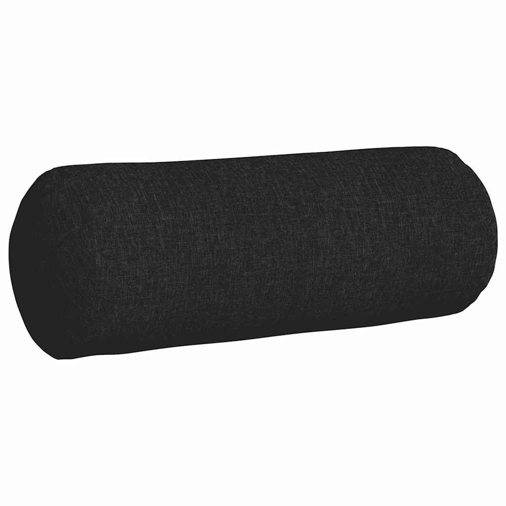 Cuscini a rullo 2 pcs Nero Ã˜ 25 x 70 cm Tessuto