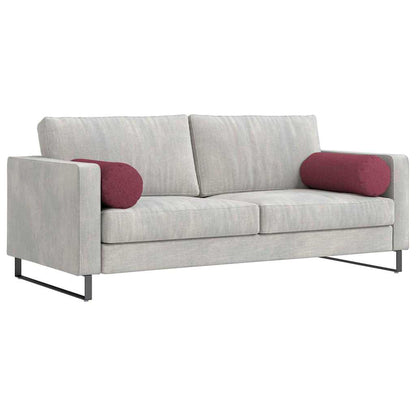 Cuscini a rullo 2 pcs Rosso Vino ÃƒËœ 25 x 70 cm Tessuto