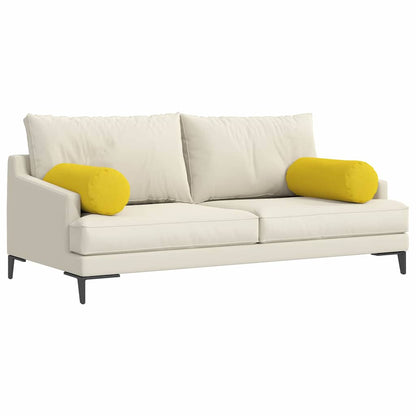Cuscini a rullo 2 pcs Giallo Chiaro Ã˜ 25 x 70 cm Tessuto