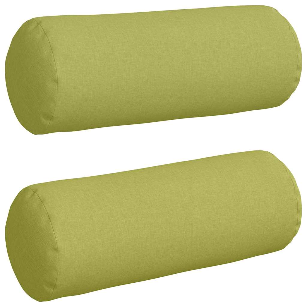 Cuscini a rullo 2 pcs Verde chiaro Ã˜ 25 x 70 cm Tessuto
