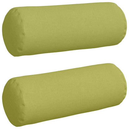Cuscini a rullo 2 pcs Verde chiaro Ã˜ 25 x 70 cm Tessuto
