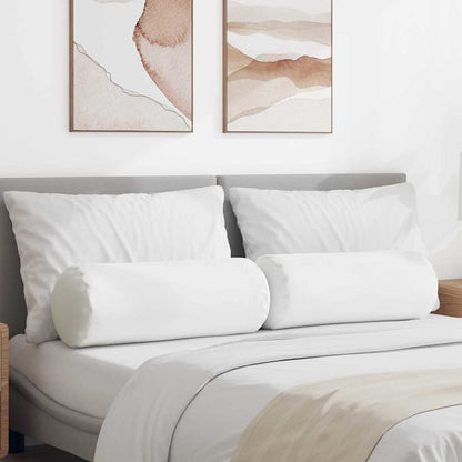 Cuscini a rullo 2 pcs Bianco ÃƒËœ 25 x 70 cm Tessuto
