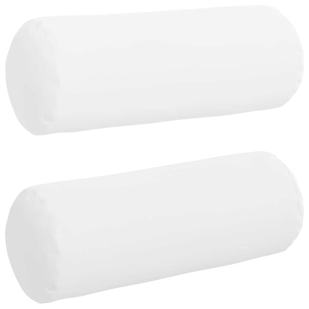 Cuscini a rullo 2 pcs Bianco ÃƒËœ 25 x 70 cm Tessuto