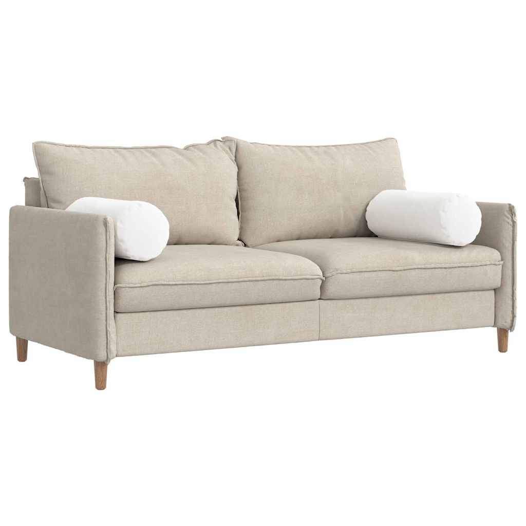 Cuscini a rullo 2 pcs Bianco ÃƒËœ 25 x 70 cm Tessuto