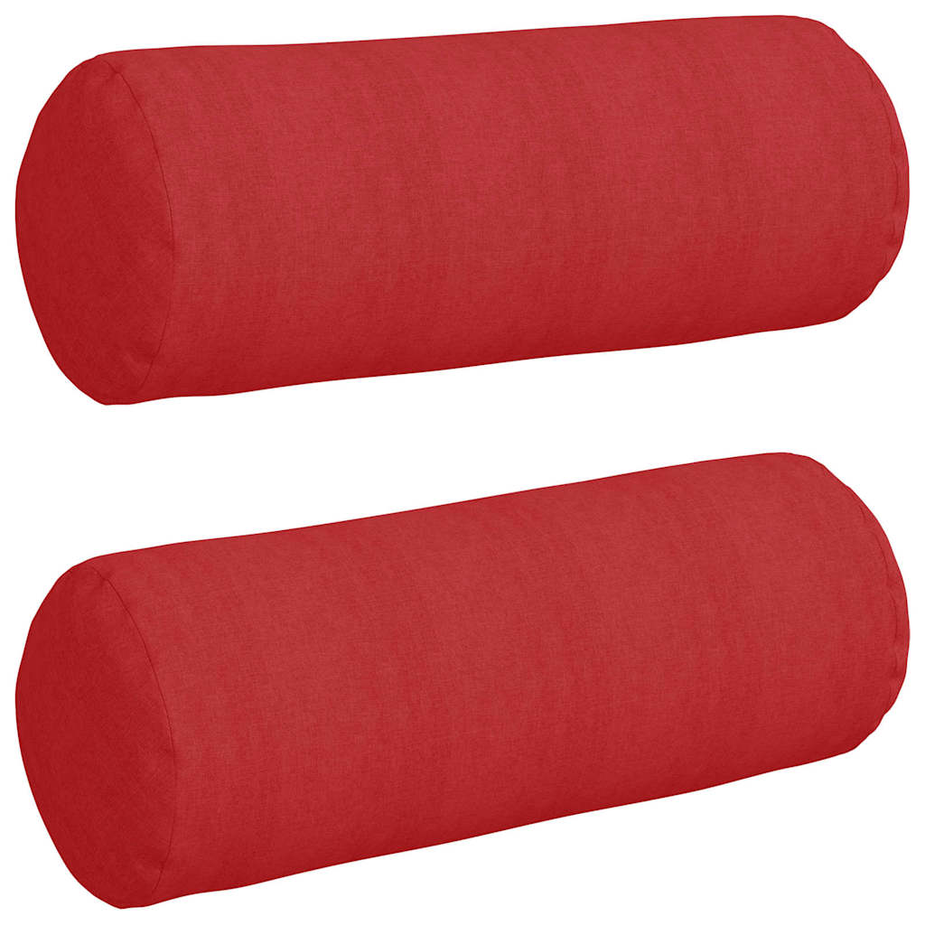 Cuscini a rullo 2 pcs Rosso Ã˜ 25 x 70 cm Tessuto