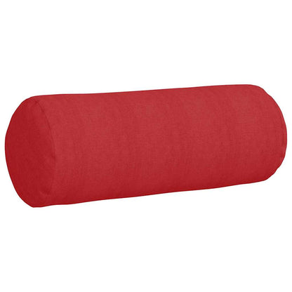 Cuscini a rullo 2 pcs Rosso Ã˜ 25 x 70 cm Tessuto
